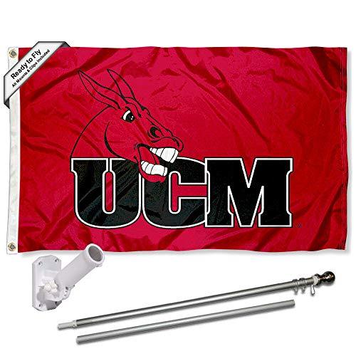 College Flags & Banners Co. University of Central Missouri Flag and Pole Bracket Mount Bundle - 757 Sports Collectibles