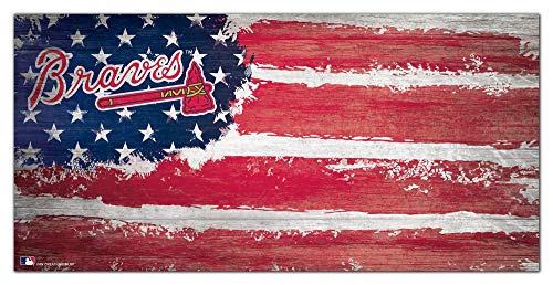 Fan Creations MLB Atlanta Braves Unisex Atlanta Braves Flag Sign, Team Color, 6 x 12 - 757 Sports Collectibles