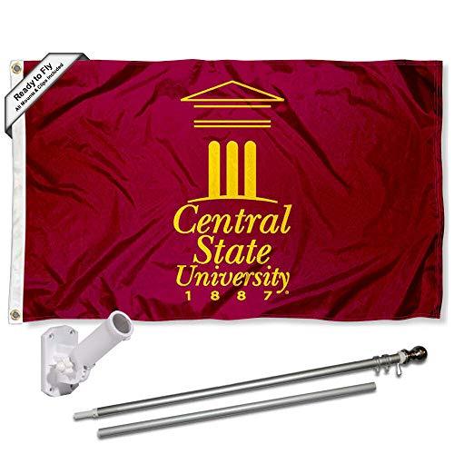 College Flags & Banners Co. Central State Marauders Flag and Pole Bracket Mount Bundle - 757 Sports Collectibles