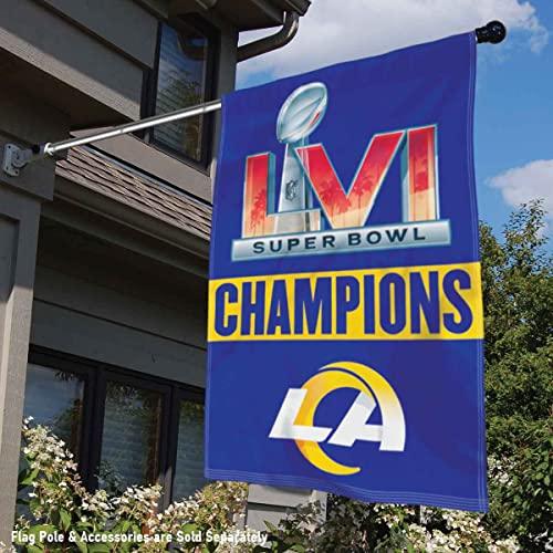 WinCraft Los Angeles Rams 2021 2022 Super Bowl LVI Champions Double Sided Banner Flag - 757 Sports Collectibles