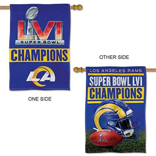 WinCraft Los Angeles Rams 2021 2022 Super Bowl LVI Champions Double Sided Banner Flag - 757 Sports Collectibles