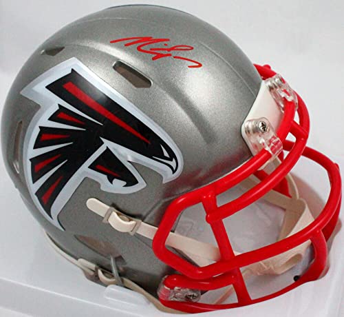 Michael Vick Autographed Falcons Flash Speed Mini Helmet-Beckett W Hologram Red - 757 Sports Collectibles