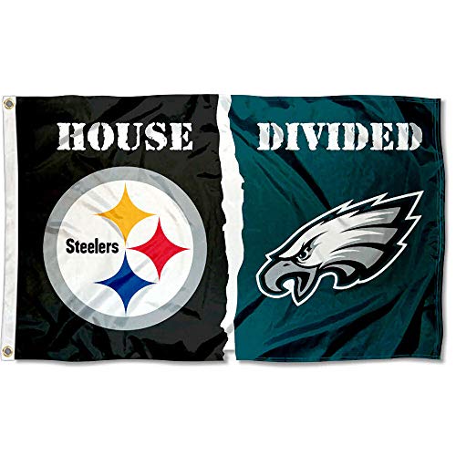 WinCraft Pittsburgh Steelers and Philadelphia Eagles House Divided Flag - 757 Sports Collectibles