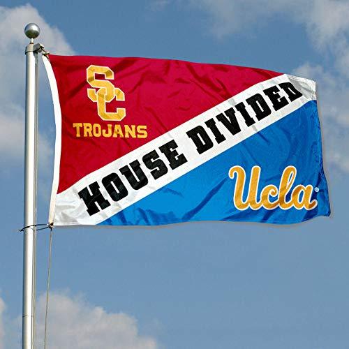 College Flags & Banners Co. Bruins vs Trojans House Divided Flag - 757 Sports Collectibles