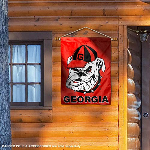College Flags & Banners Co. Georgia Bulldogs Double Sided House Flag - 757 Sports Collectibles