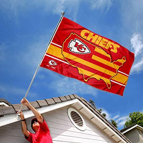 WinCraft Kansas City Chiefs Nation USA American Country 3x5 Flag - 757 Sports Collectibles