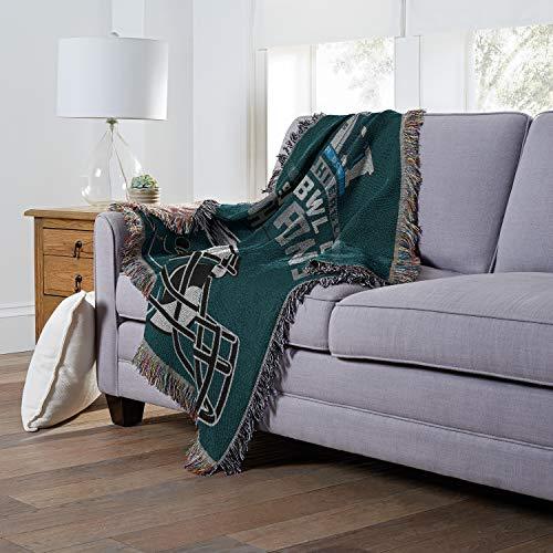Northwest NFL Philadelphia Eagles Unisex-Adult Woven Tapestry Throw Blanket, 48" x 60", Super Bowl 52 Champions - 757 Sports Collectibles