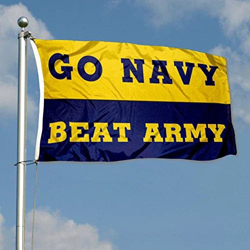 Go Navy Beat Army Football Banner Flag - 757 Sports Collectibles
