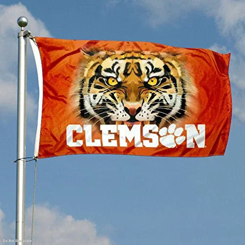 Clemson Tigers Tiger Eyes College Flag - 757 Sports Collectibles