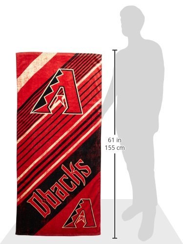 MLB Arizona Diamondbacks "Diagonal" Beach Towel, 30" x 60" - 757 Sports Collectibles