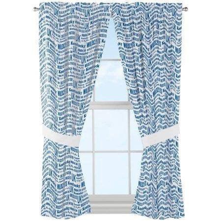 NCAA Kentucky Wildcats "Anthem" Window Curtain Panels - Set of 2 - 36" x 48" - 757 Sports Collectibles