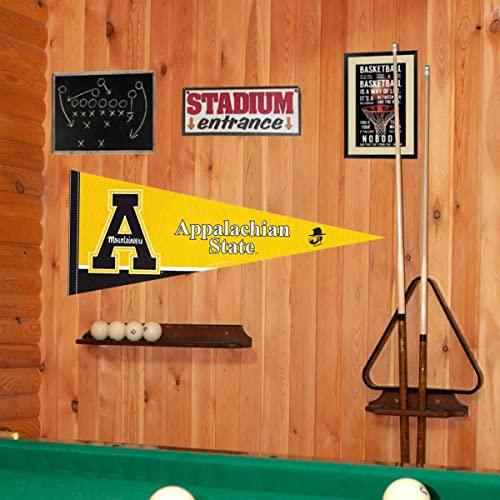 College Flags & Banners Co. App State Mountaineers Pennant and 12" X 30" Banner - 757 Sports Collectibles