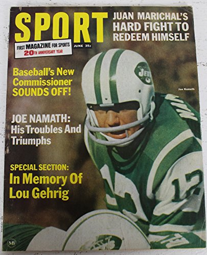 1966 Sport Magazine June Joe Namath NY Jets on Cover NO LABEL 136109