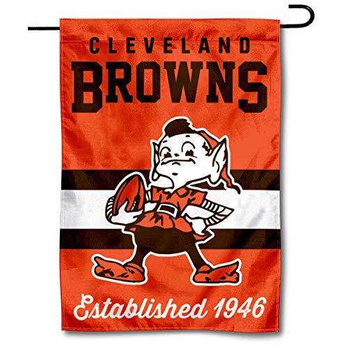 WinCraft Browns Throwback Retro Vintage Garden Flag Double Sided Banner - 757 Sports Collectibles