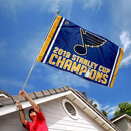 WinCraft St. Louis Blues 2019 Stanley Cup Champions Outdoor Flag and Banner - 757 Sports Collectibles