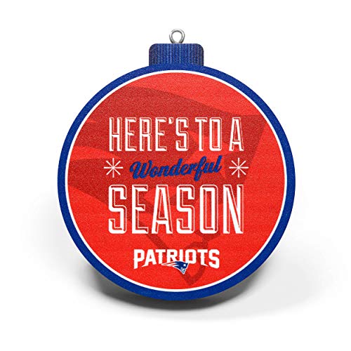 YouTheFan NFL New England Patriots 3D Logo Series Ornament, team colors - 757 Sports Collectibles
