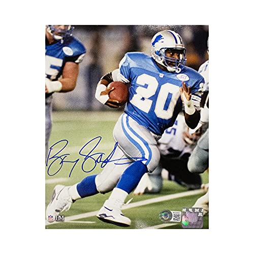 Barry Sanders Autographed Detroit Lions 8x10 Photo - BAS COA (Running) - 757 Sports Collectibles