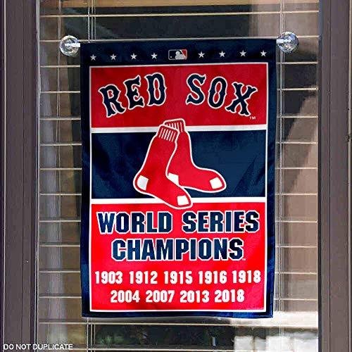 WinCraft Boston Red Sox 9-Time World Series Champions Double Sided Garden Flag - 757 Sports Collectibles