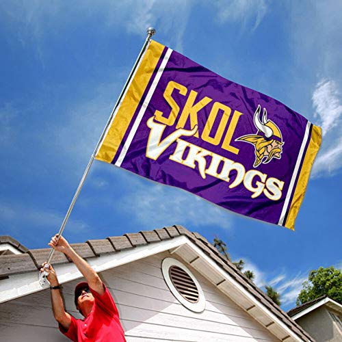 WinCraft Minnesota Vikings Skol 3x5 Outdoor Pole Flag - 757 Sports Collectibles