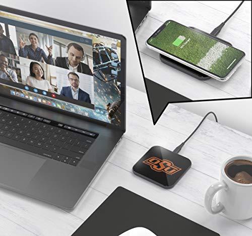 NCAA Oklahoma State Cowboys Wireless Charging Pad, White - 757 Sports Collectibles