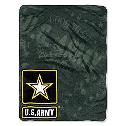 US Army Department of The United States Army, “Good to Go” 46 60-inch Micro Raschel Throw – by The Northwest Company - 757 Sports Collectibles