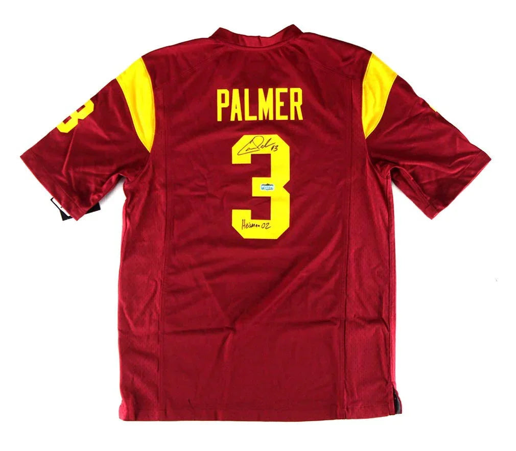 Carson Palmer Autographed/Signed NCAA USC Trojans Maroon Nike Jersey with"Heisman 02" Inscription - 757 Sports Collectibles