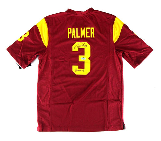 Carson Palmer Autographed/Signed NCAA USC Trojans Maroon Nike Jersey with"Heisman 02" Inscription - 757 Sports Collectibles