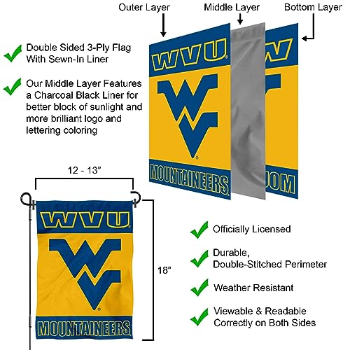 West Virginia WVU Mountaineers Garden Flag and Yard Banner - 757 Sports Collectibles