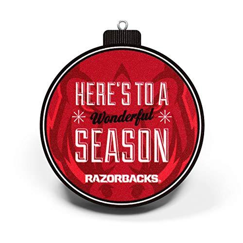 NCAA Arkansas Razorbacks 3D StadiumView Ornament, Team Colors, Large - 757 Sports Collectibles