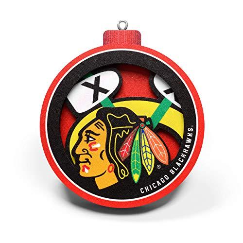 NHL Chicago Blackhawks 3D Logo Series Ornament - 757 Sports Collectibles