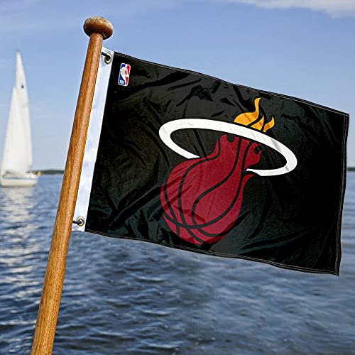 WinCraft Miami Heat Boat Marine and Golf Cart Flag - 757 Sports Collectibles