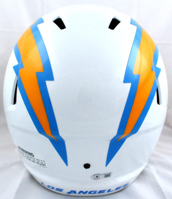Austin Ekeler Autographed F/S LA Chargers 2020 Speed Helmet-Beckett W Hologram Black - 757 Sports Collectibles