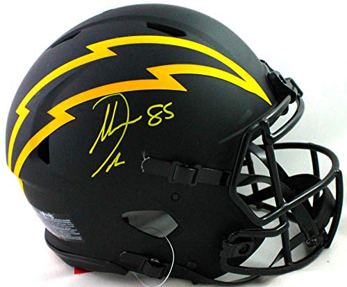 Antonio Gates Signed SD Chargers FS Eclipse Speed Authentic Helmet- Beckett WYellow - 757 Sports Collectibles