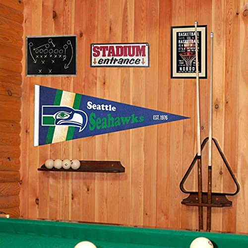 WinCraft Seattle Seahawks Throwback Vintage Retro Pennant Flag - 757 Sports Collectibles