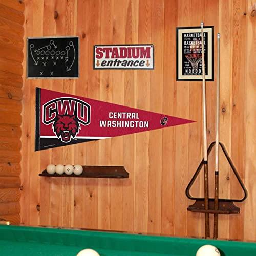College Flags & Banners Co. Central Washington Wildcats Pennant Full Size Felt - 757 Sports Collectibles