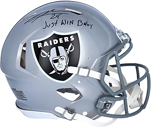 Charles Woodson Oakland Raiders Autographed Riddell Speed Authentic Helmet with"Just Win Baby!" Inscription - Autographed NFL Helmets - 757 Sports Collectibles