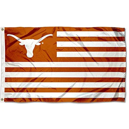 College Flags & Banners Co. Texas Longhorns Stars and Stripes Nation Flag - 757 Sports Collectibles