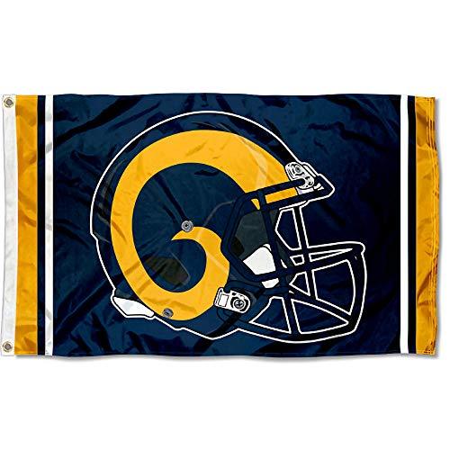 WinCraft Los Angeles Rams Gold Helmet Grommet Pole 3x5 Flag - 757 Sports Collectibles