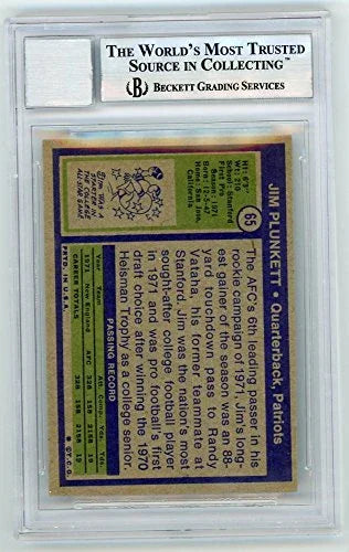 Jim Plunkett 1972 Topps Football Autograph Rookie Card Super Bowl MVP - BAS 10 - 757 Sports Collectibles