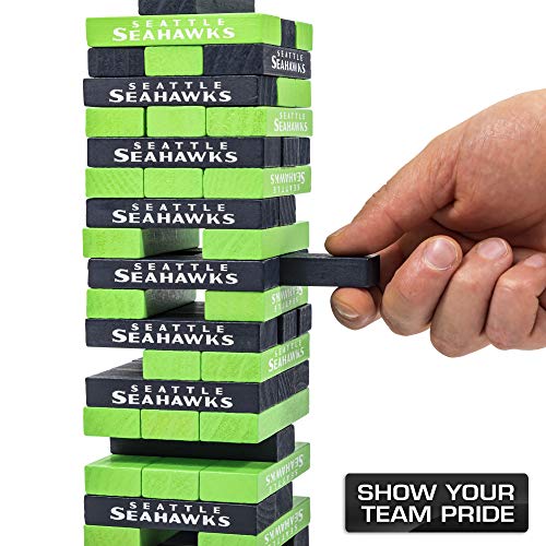 Wild Sports NFL Seattle Seahawks Table Top Stackers 3" x 1" x .5", Team Color - 757 Sports Collectibles