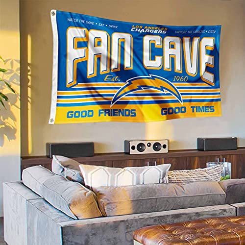 WinCraft Los Angeles Chargers Fan Man Cave Banner Flag - 757 Sports Collectibles
