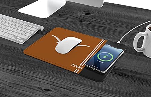 SOAR NCAA Wireless Charging Mouse Pad, Texas Longhorns - 757 Sports Collectibles