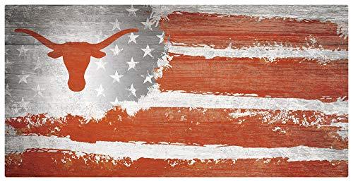 Fan Creations NCAA Texas Longhorns Unisex University of Texas Flag Sign, Team Color, 6 x 12 - 757 Sports Collectibles