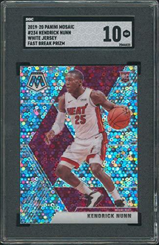 Kendrick Nunn 2019 Panini Mosaic #234 Fast Break Prizm Disco Card 10 SGC - 757 Sports Collectibles