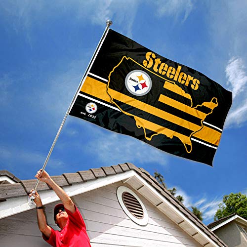 WinCraft Pittsburgh Steelers Nation USA American Country 3x5 Flag - 757 Sports Collectibles