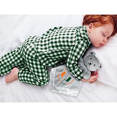 Baby Fanatic NCAA Miami Hurricanes Security Bear Blanket, One Size, Brown - 757 Sports Collectibles