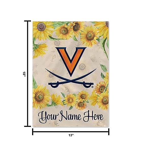 Rico Industries NCAA Virginia Cavaliers Sunflower Spring Personalized Garden Flag - 757 Sports Collectibles