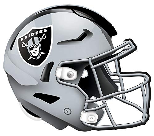 Fan Creations NFL Las Vegas Raiders Unisex Oakland Raiders Authentic Helmet, Team Color, 12 inch - 757 Sports Collectibles