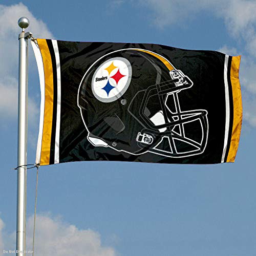 WinCraft Pittsburgh Steelers New Helmet Grommet Pole Flag - 757 Sports Collectibles
