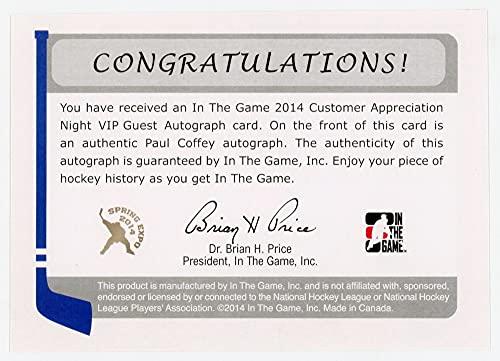 Paul Coffey 2014 In The Game Spring Expo Autograph 5x7 Oversized Hockey Card - 757 Sports Collectibles